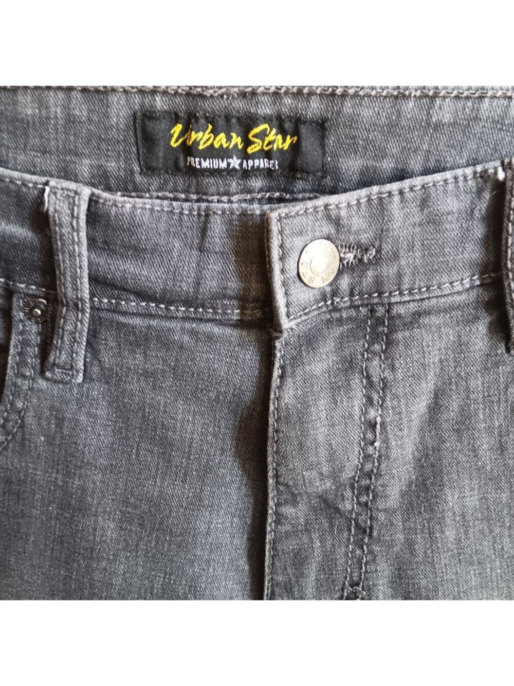 36x32 Urban Star Premium Jeans Apparel Mens Grey Denim Jeans Relaxed
